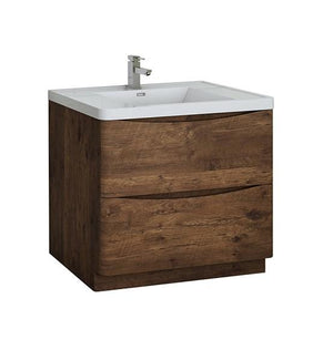 Fresca Tuscany 36" Rosewood Free Standing Modern Bathroom Cabinet w/ Integrated Sink | FCB9136RW-I FCB9136RW-I