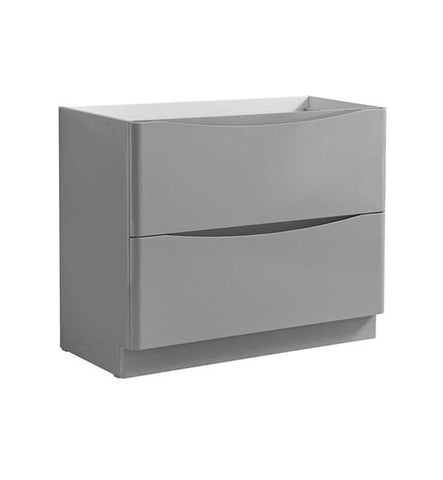 Fresca Tuscany 40" Glossy Gray Free Standing Modern Bathroom Cabinet | FCB9140GRG