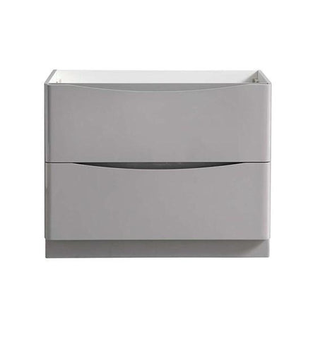 Image of Fresca Tuscany 40" Glossy Gray Free Standing Modern Bathroom Cabinet | FCB9140GRG FCB9140GRG
