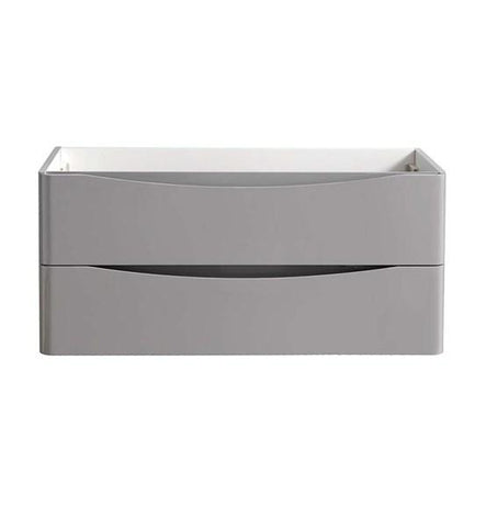 Image of Fresca Tuscany 40" Glossy Gray Wall Hung Modern Bathroom Cabinet | FCB9040GRG