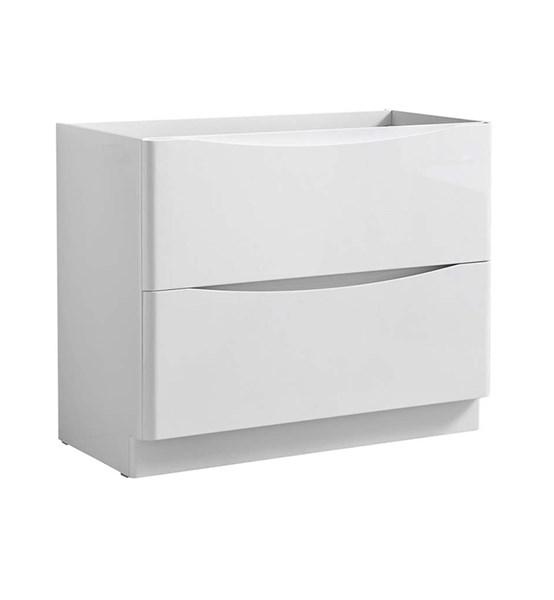 Fresca Tuscany 40" Glossy White Free Standing Modern Bathroom Cabinet | FCB9140WH