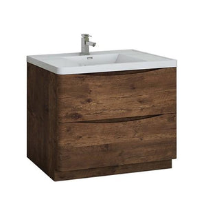 Fresca Tuscany 40" Rosewood Free Standing Modern Bathroom Cabinet w/ Integrated Sink | FCB9140RW-I FCB9140RW-I
