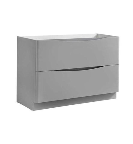 Image of Fresca Tuscany 48" Glossy Gray Free Standing Double Sink Modern Bathroom Cabinet | FCB9148GRG-D