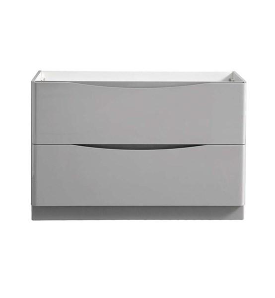 Fresca Tuscany 48" Glossy Gray Free Standing Double Sink Modern Bathroom Cabinet | FCB9148GRG-D