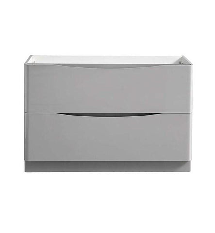 Image of Fresca Tuscany 48" Glossy Gray Free Standing Double Sink Modern Bathroom Cabinet | FCB9148GRG-D