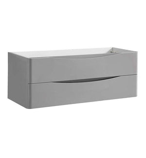 Fresca Tuscany 48" Glossy Gray Wall Hung Double Sink Modern Bathroom Cabinet | FCB9048GRG-D