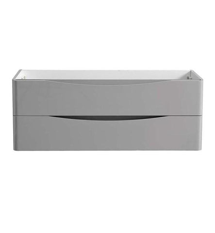 Image of Fresca Tuscany 48" Glossy Gray Wall Hung Double Sink Modern Bathroom Cabinet | FCB9048GRG-D