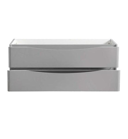 Image of Fresca Tuscany 48" Glossy Gray Wall Hung Double Sink Modern Bathroom Cabinet | FCB9048GRG-D
