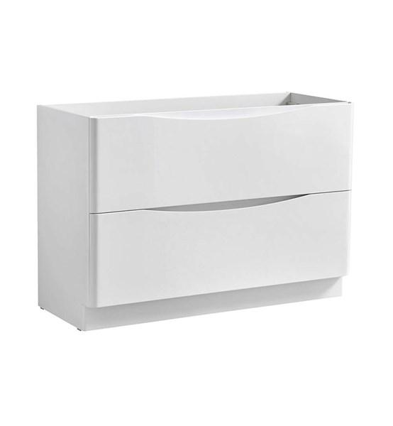 Fresca Tuscany 48" Glossy White Free Standing Modern Bathroom Cabinet | FCB9148WH