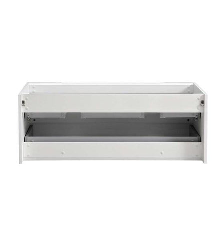 Image of Fresca Tuscany 48" Glossy White Wall Hung Double Sink Modern Bathroom Cabinet | FCB9048WH-D