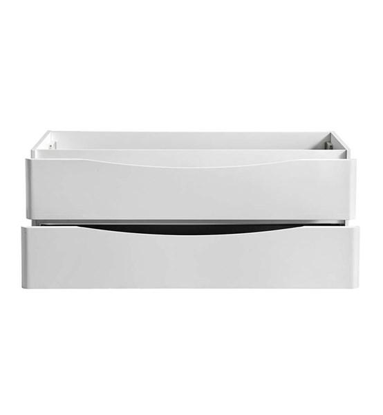 Fresca Tuscany 48" Glossy White Wall Hung Modern Bathroom Cabinet | FCB9048WH FCB9048WH