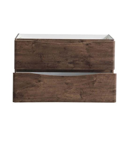 Image of Fresca Tuscany 48" Rosewood Free Standing Double Sink Modern Bathroom Cabinet | FCB9148RW-D