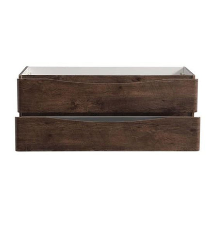 Image of Fresca Tuscany 48" Rosewood Wall Hung Double Sink Modern Bathroom Cabinet | FCB9048RW-D
