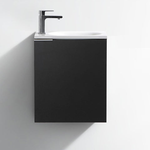 Image of Fresca Valencia 20" Black Wall Hung Modern Bathroom Vanity