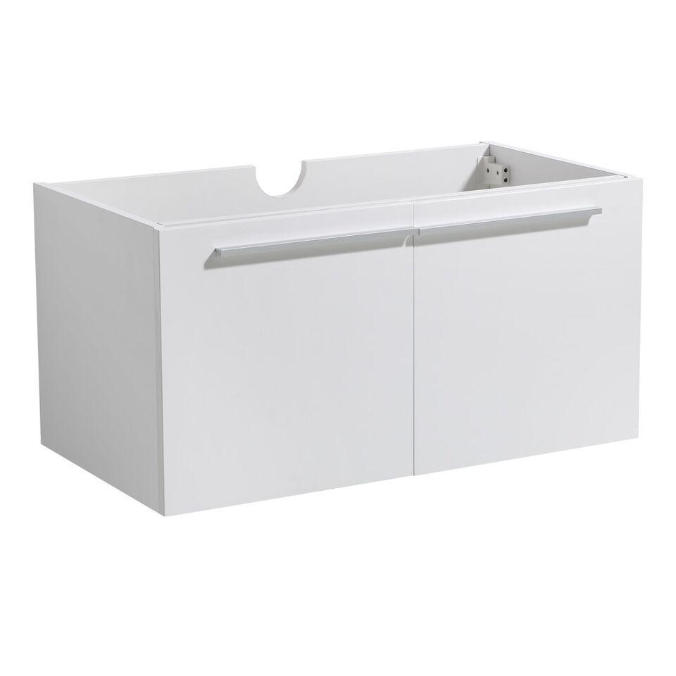 Fresca Vista 36" White Modern Bathroom Base Cabinet FCB8090WH