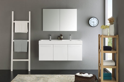 Image of Fresca Vista 48" Wall Hung Double Sink Vanity