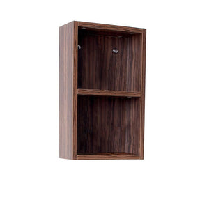 Fresca Walnut Bathroom Linen Side Cabinet w/ 2 Open Storage Areas FST8092GW