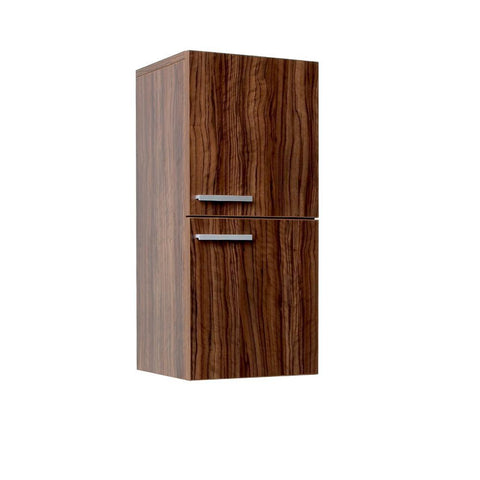 Image of Fresca Walnut Bathroom Linen Side Cabinet w/ 2 Storage Areas FST8091GW