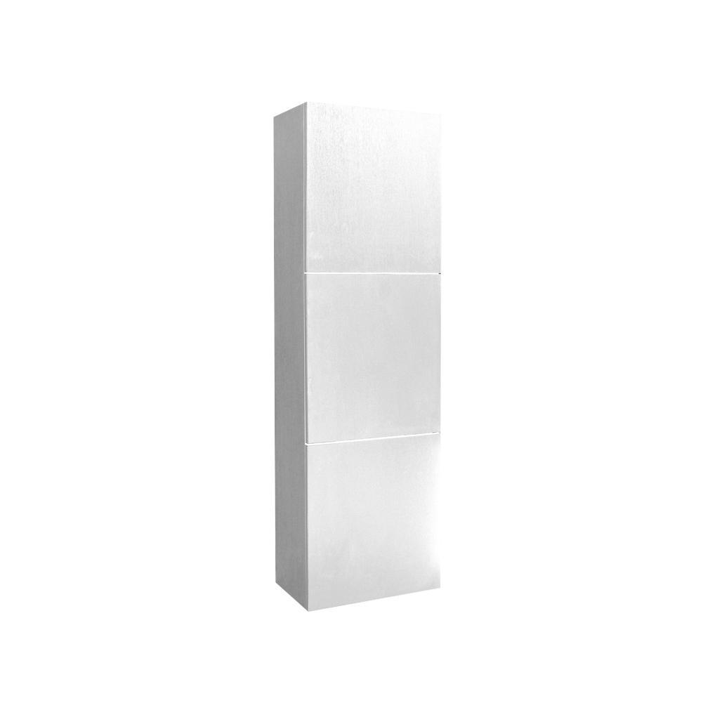Fresca White Bathroom Linen Side Cabinet w/ 3 Large Storage Areas FST8090WH
