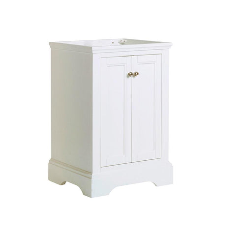 Image of Fresca Windsor 24" Matte White Traditional Bathroom Cabinet | FCB2424WHM FCB2424WHM