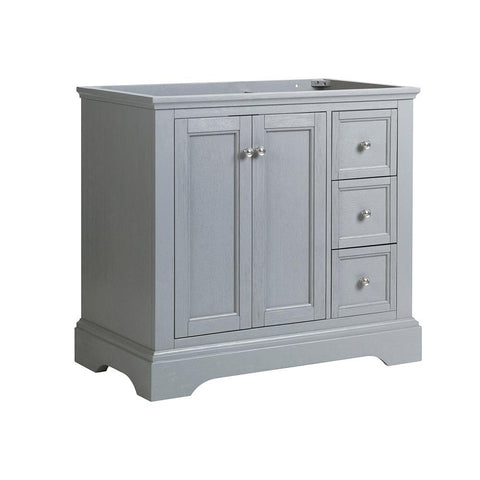 Image of Fresca Windsor 36" Gray Textured Traditional Bathroom Cabinet FCB2436GRV