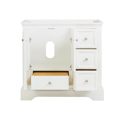 Image of Fresca Windsor 36" Matte White Traditional Bathroom Cabinet FCB2436WHM