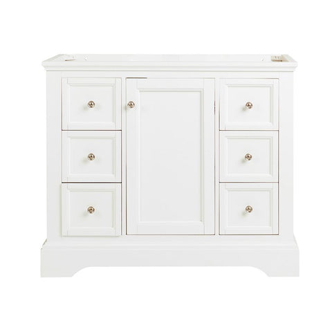 Image of Fresca Windsor 40" Matte White Traditional Bathroom Cabinet | FCB2440WHM FCB2440WHM
