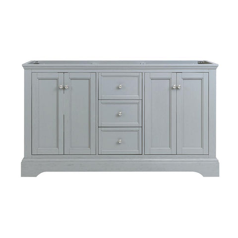 Image of Fresca Windsor 60" Gray Textured Traditional Double Sink Bathroom Cabinet FCB2460GRV
