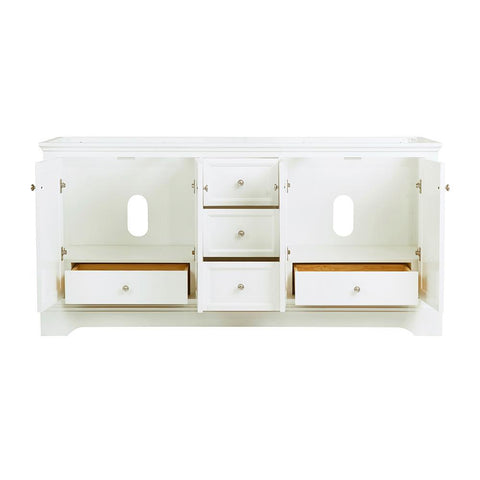 Image of Fresca Windsor 72" Matte White Traditional Double Sink Bathroom Cabinet FCB2472WHM