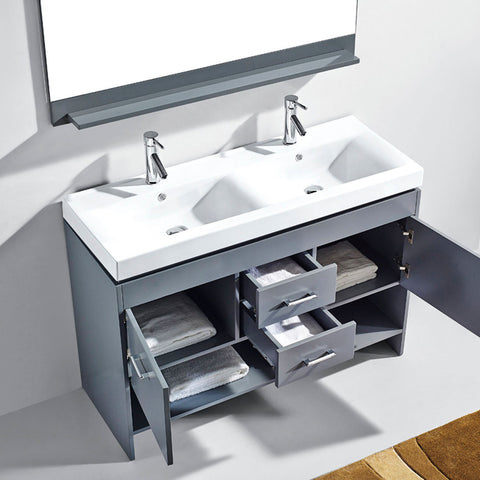 Image of Gloria 48" Double Bathroom Vanity MD-423-THNB-ES