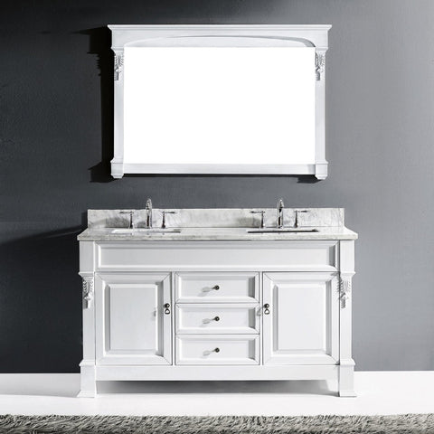 Image of Huntshire 60" Double Bathroom Vanity GD-4060-WMRO-DW