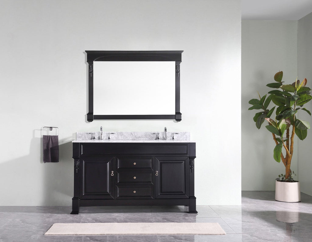 Huntshire 60" Double Bathroom Vanity GD-4060-WMRO-DW