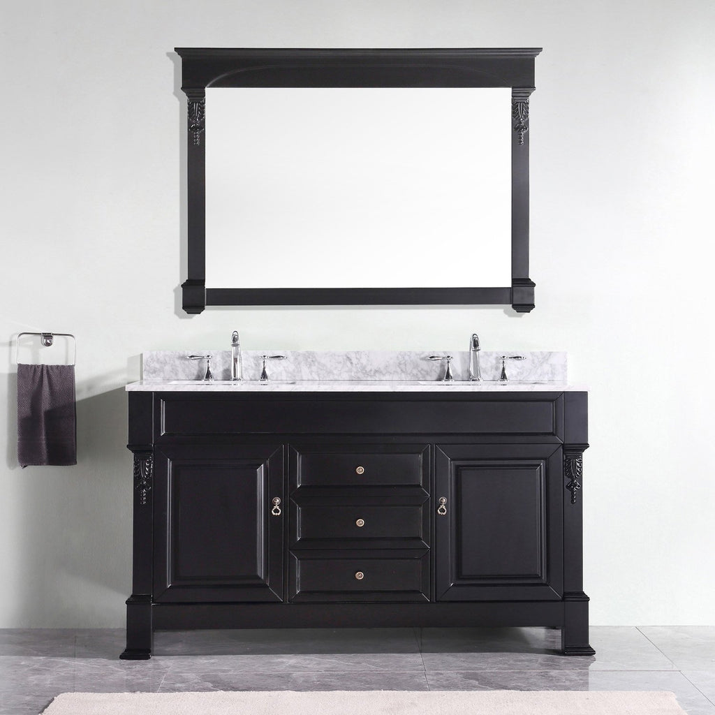 Huntshire 60" Double Bathroom Vanity GD-4060-WMRO-DW