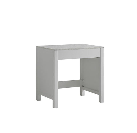 Image of Jacques 30" White Make-Up Table | White Carrara Marble Top