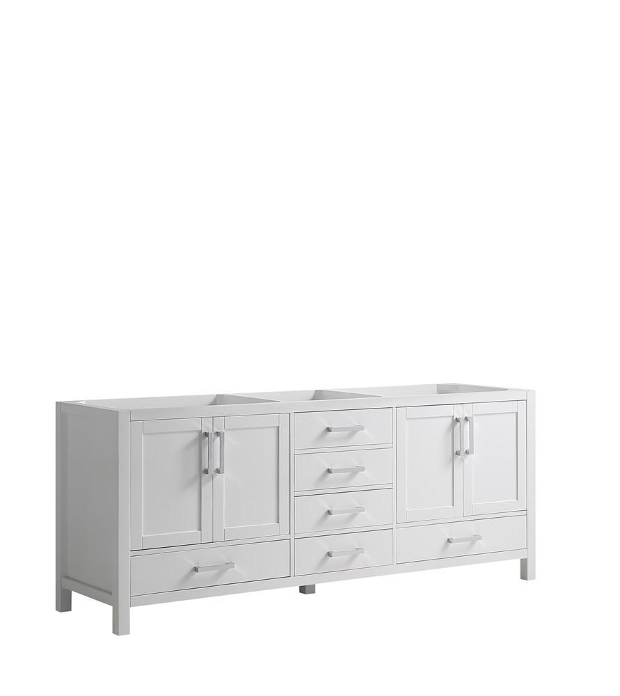 Jacques 80" White Vanity Cabinet Only
