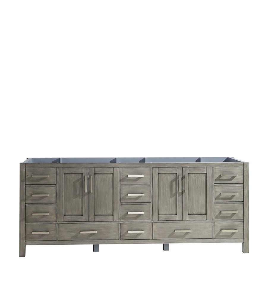 Jacques 84" Distressed Grey Vanity Cabinet Only