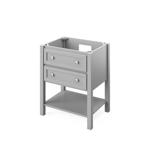 Jeffrey Alexander Adler Transitional 30" Grey Single Undermount Sink Vanity With Marble Top | VKITADL30GRWCR VKITADL30GRWCR