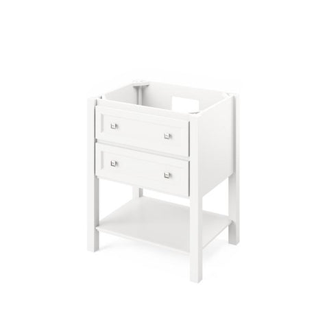 Image of Jeffrey Alexander Adler Transitional 30" White Single Undermount Sink Vanity With Marble Top | VKITADL30WHWCR VKITADL30WHWCR