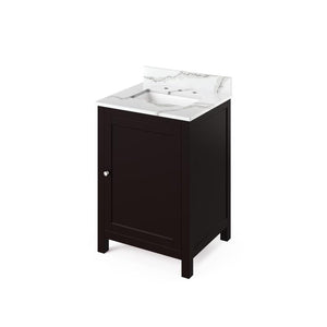 Jeffrey Alexander Astoria Transitional 24" Espresso Single Undermount Sink Vanity With Quartz Top | VKITAST24ESCQR VKITAST24ESCQR