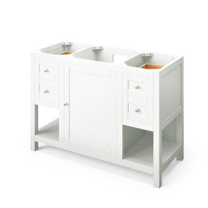 Jeffrey Alexander Astoria Transitional 48" White Single Undermount Sink Vanity With Marble Top | VKITAST48WHWCR VKITAST48WHWCR