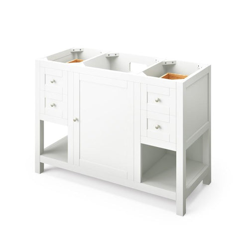Image of Jeffrey Alexander Astoria Transitional 48" White Single Undermount Sink Vanity With Quartz Top | VKITAST48WHCQR VKITAST48WHCQR