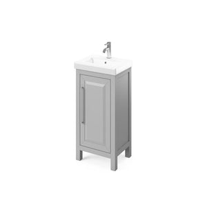 Jeffrey Alexander Cade Modern 18" Grey Single Vessel Sink Vanity | VKITCAD18GRPOR VKITCAD18GRPOR