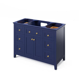 Jeffrey Alexander Chatham Traditional 48" Hale Blue Single Undermount Sink Vanity With Marble Top | VKITCHA48BLWCR VKITCHA48BLWCR