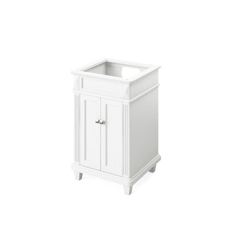 Image of Jeffrey Alexander Douglas Transitional 24" White Single Undermount Sink Vanity With Marble Top | VKITDOU24WHWCR VKITDOU24WHWCR