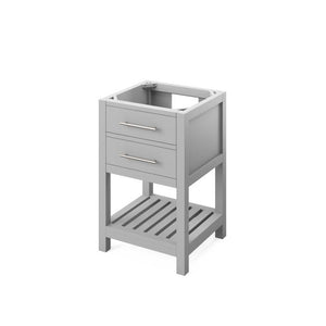 Jeffrey Alexander Wavecrest Contemporary 24" Grey Single Undermount Sink Vanity With Marble Top | VKITWAV24GRWCR VKITWAV24GRWCR