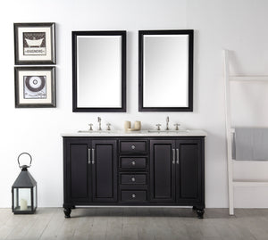 Legion WH7560-E 60" SINK VANITY WITH QUARTZ TOP-NO FAUCET - ESPRESSO WH7560-E