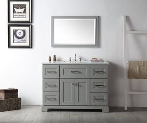 Legion WH7648-CG 48" SINK VANITY WITH QUARTZ TOP-NO FAUCET - COOL GREY WH7648-CG