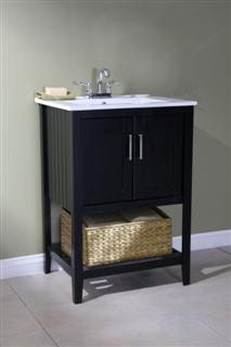 Image of Legion WLF6020-E-BS 24" SINK VANITY WITH BASKET WITHOUT FAUCET - Espresso WLF6020-E-BS