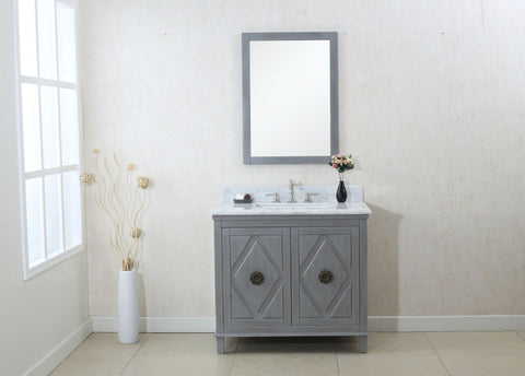 Image of Legion WLF7036-36 36" GRAY SINK VANITY CABINET MATCH WITH WLF6036-37 TOP, NO FAUCET - Gray WLF7036-36