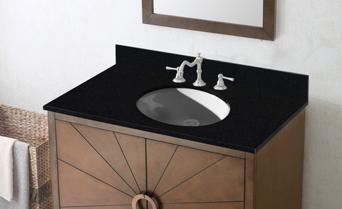 Image of Legion WLF7040-36-AB 36" ANTIQUE COFFEE SINK VANITY WITH WLF6068 TOP, NO FAUCET - ANTIQUE COFFEE WLF7040-36-AB